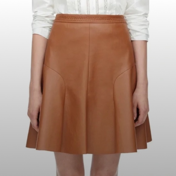 Rebecca Taylor- Vegan Leather Skirt in size 8 - Picture 1 of 4